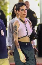 HALSEY Leaves Depeche Mode Concert at Kia Forum in Los Angeles 03/29/2023