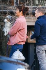 HELENA CHRISTENSEN Out with a Friend and Her Dog in New York 03/18/2023