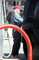HILARY DUFF at a Gas Station in Los Angeles 03/02/2023