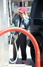 HILARY DUFF at a Gas Station in Los Angeles 03/02/2023