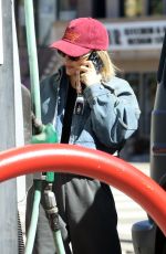 HILARY DUFF at a Gas Station in Los Angeles 03/02/2023