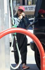 HILARY DUFF at a Gas Station in Los Angeles 03/02/2023