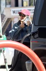HILARY DUFF at a Gas Station in Los Angeles 03/02/2023