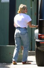 HILARY DUFF Leaves a School Event for Her Daughter in Studio City 03/24/2023