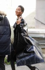 INDYA MOORE Arrives at Courreges Fashion Show at Paris Fashion Week 03/01/2023