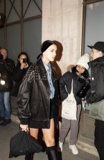 IRINA SHAYK Leaves Isabel Marant Show at Paris Fashion Week 03/02/2023