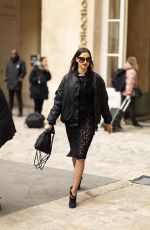 IRINA SHAYK Leaves Vivienne Westwood Fashion Show at Paris Fashion Week 03/04/2023
