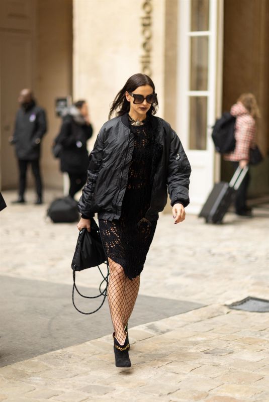 IRINA SHAYK Leaves Vivienne Westwood Fashion Show at Paris Fashion Week 03/04/2023