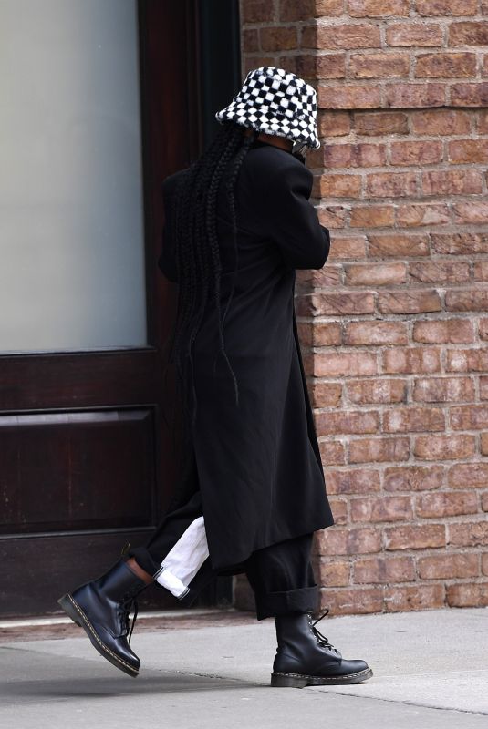 JANELLE MONAE Keeps a Low Profile Leaves Greenwich Hotel in New York 03/22/2023