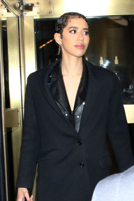 JASMIN SAVOY BROWN Arrives at New York Live to Promotes Scream VI Movie 03/03/2023