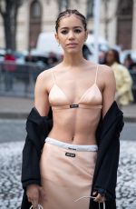 JASMIN SAVOY BROWN at Miu Miu Womenswear Fall/Winter 2023-2024 Show at Paris Fashion Week 03/06/2023
