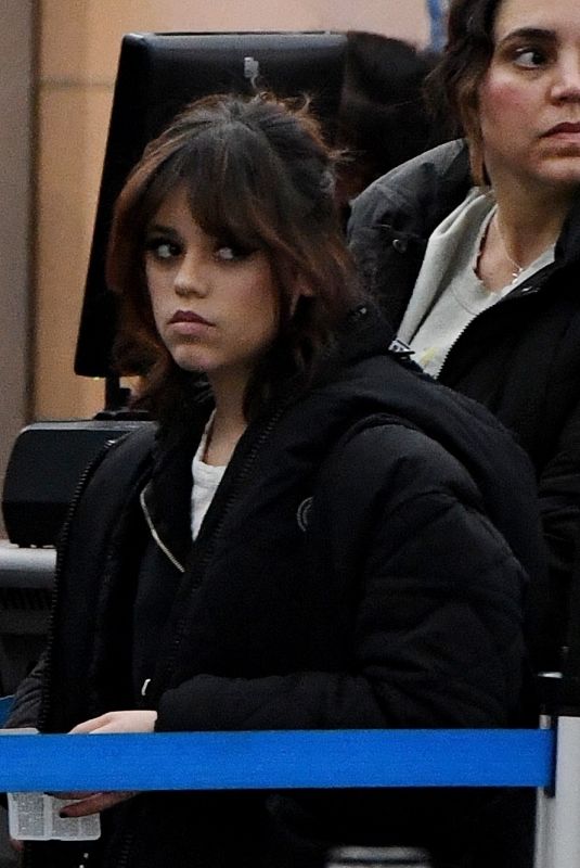 JENNA ORTEGA at JFK Airport After Hosting SNL in New York 03/12/2023