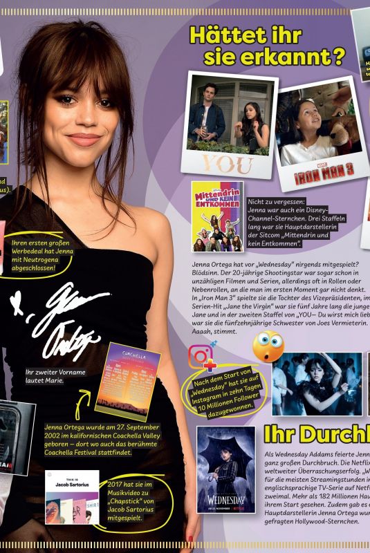 JENNA ORTEGA in Cool Magazine, Austria March 2023