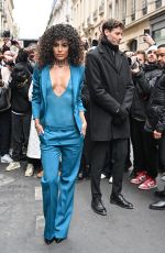 JESSICA AIDI Arrives at Palm Angels Show at Paris Fashion Week 03/05/2023