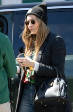 JESSICA BIEL Out for Lunch at San Vicente Bungalows in West Hollywood 03/27/2023