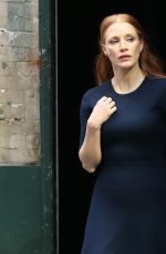 JESSICA CHASTAIN Out at Hudson Theater for Her Final Scene for A Doll