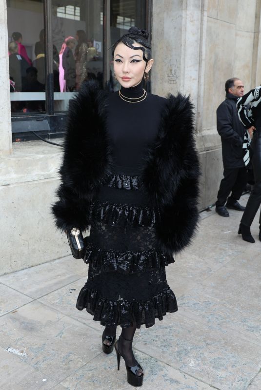 JESSICA WANG Arrives at Elie Saab Womenswear Fall/Winter 2023-2024 Show at Paris Fashion Week 03/04/2023
