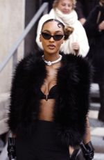 JOURDAN DUNN Arrives at Elie Saab Womenswear Fall/Winter 2023-2024 Show at Paris Fashion Week 03/04/2023