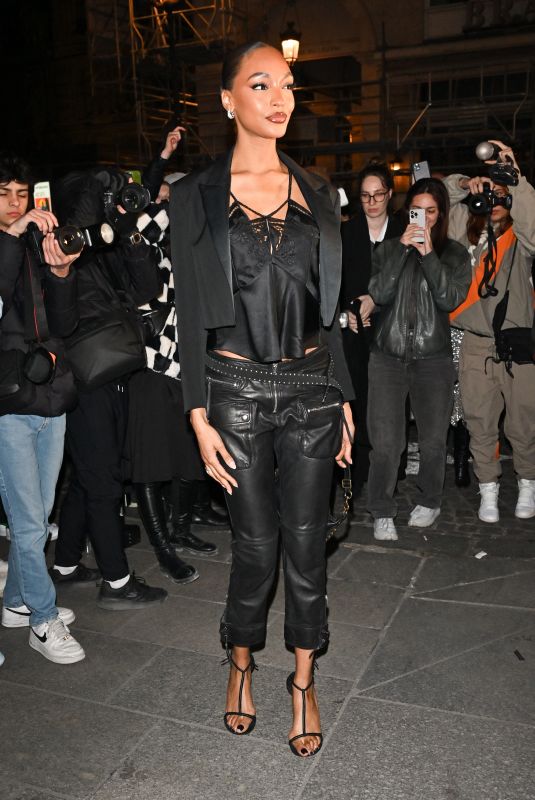 JOURDAN DUNN Arrives at Isabel Marant Fashion Show in Paris 03/02/2023