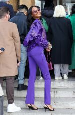 JOURDAN DUNN Arrives at Paco Rabanne Fashion Show in Paris 03/01/2023
