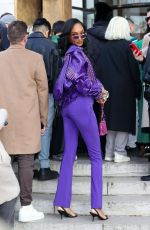 JOURDAN DUNN Arrives at Paco Rabanne Fashion Show in Paris 03/01/2023