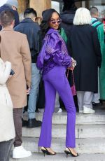 JOURDAN DUNN Arrives at Paco Rabanne Fashion Show in Paris 03/01/2023