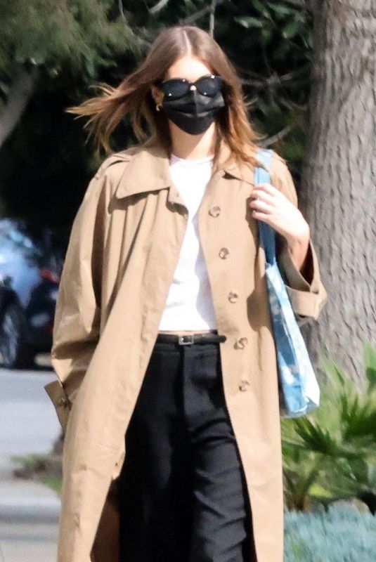 KAIA GERBER Wearing a Face Mask Out in Los Feliz 03/04/2023