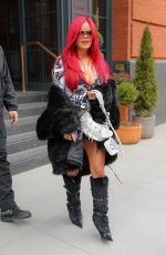 KAROL G Leaves Her Hotel in New York 02/25/2023