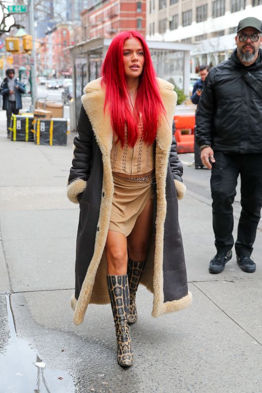 KAROL G Out and About in New York 02/26/2023