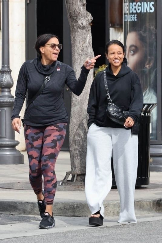 KARRUECHE TRAN Out for Lunch with a Friend at Crossroads in Calabasas 03/17/2023
