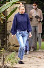 KATE HUDSON Leaves a Friends House in Brentwood 03/05/2023