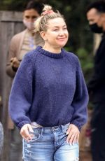 KATE HUDSON Leaves a Friends House in Brentwood 03/05/2023
