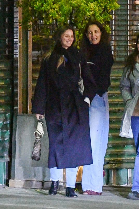 KATIE HOLMES and SURI CRUISE Night Out with Friends in New York 03/27/2023