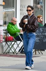 KATIE HOLMES Out Shopping for Jewelry in New York 03/06/2023