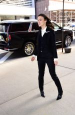 KEIRA KNIGHTLEY Leaves CBS Studio in New York 03/15/2023