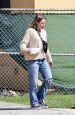 KRISTEN BELL in Ripped Jeans Out in Los Angeles 03/28/2023