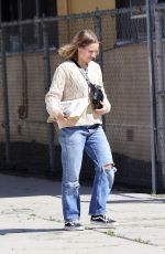 KRISTEN BELL in Ripped Jeans Out in Los Angeles 03/28/2023