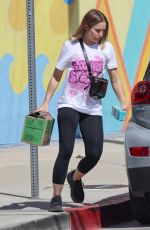 KRISTEN BELL Out with a Box of Girl Scout Thin Mints Cookies in Los Angeles 03/27/2023