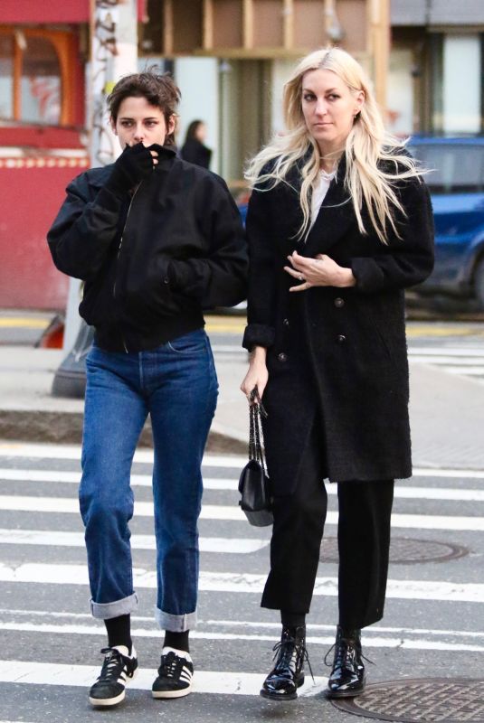 KRISTEN STEWART and DYLNA MEYER Out for Dinner in New York 03/24/2023
