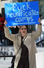 LALA KENT at a Protest Outside of Stanley Mosk Courthouse in Los Angeles 03/06/2023