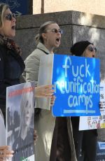 LALA KENT at a Protest Outside of Stanley Mosk Courthouse in Los Angeles 03/06/2023