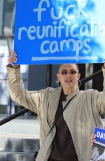 LALA KENT at a Protest Outside of Stanley Mosk Courthouse in Los Angeles 03/06/2023