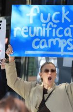 LALA KENT at a Protest Outside of Stanley Mosk Courthouse in Los Angeles 03/06/2023