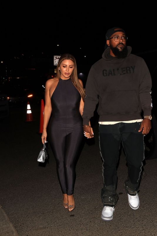 LARSA PIPPEN and Marcus Jordan Arrives at Catch Steak in West Hollywood 03/18/2023