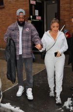 LARSA PIPPEN and Marcus Jordan Leaves Tamron Hall Show in New York 02/28/2023