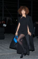 LENA MAHFOUF Arrives at Alexander McQueen Womenswear Fall/Winter 2023-2024 Show at Paris Fashion Week 03/04/2023