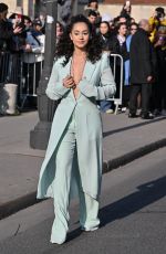 LENA MAHFOUF Arrives at Givenchy Fashino Show in Paris 03/02/2023