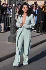 LENA MAHFOUF Arrives at Givenchy Fashino Show in Paris 03/02/2023