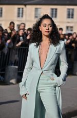 LENA MAHFOUF Arrives at Givenchy Fashino Show in Paris 03/02/2023