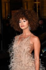 LENA MAHFOUF Arrives at Valentino Womenswear Fall/Winter 2023-2024 Show at Paris Fashion Week 03/05/2023